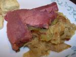American Smoked Beef Brisket With Sauerkraut and Dumplings Dinner