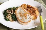 Turkish Turkey Steaks With Mushrooms And Spinach Recipe Dinner