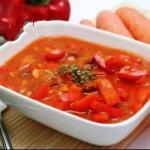 Turkish Spicy Pepper Soup with Minced Appetizer