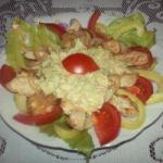 Turkish Salad with Turkey Fillet with Avocado Appetizer