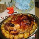 Turkish Greek Traditional Turkey with Chestnut and Pine Nut Stuffing Recipe Dinner