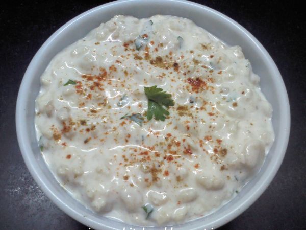 Indian Boondhi Raita Breakfast