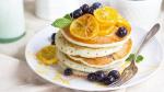 American Blueberry Greek Yogurt Pancakes with Meyer Lemon Syrup Dessert