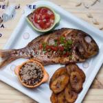 Benin Sea Bream Braised Aloco Wild Rice and Sauce Myyo rougail Benin Dinner