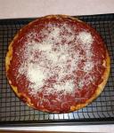 Canadian Deepdish Pizza With Sausage Garlic and Mozzarella Dinner