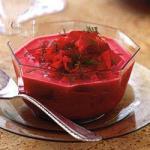American Cold Soup of Betabel borscht Appetizer