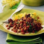 French Bean Dish with Orange Salad Drink