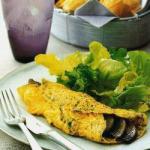 French Mushroom Omelet with Herbs Appetizer