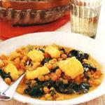 French Spicy Cod Dish with Chickpeas and Spinach Appetizer