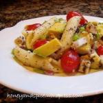 Canadian Pasta Salad with Chicken Tomato Avocado and Feta Appetizer