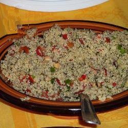 Greek Tabouleh in Green Lemon and Marinated Red Bell Pepper Appetizer