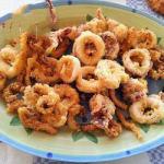 Greek Fried Squid Dinner