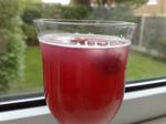 American Raspberry Rose Wine With Raspberry Ice Cubes Dessert