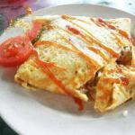 Malaysian Nasi Goreng Pattaya omelet with Fried Rice Dinner