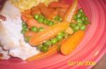 American Buttered Baby Carrots and Sweet Peas Appetizer