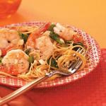 British Rosemary Shrimp with Spaghetti Appetizer