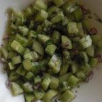 German Cucumber Salad with Red Onion Appetizer