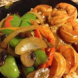 Canadian Teriyaki Shrimps of the Barbecue Dinner