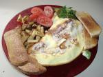 American Mushroom Bell Pepper and Cheese Omelet Appetizer