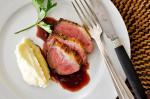 American Peppered Duck Breast With Red Wine Sauce Recipe Appetizer