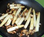 American White Asparagus With Chanterelles Appetizer