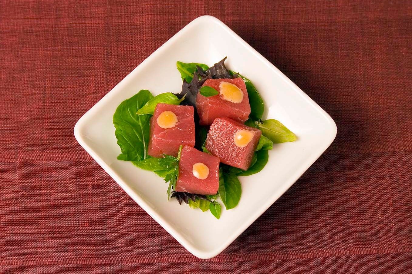 Canadian Bigeye Tuna With Microherbs and Gingerapricot Aioli Recipe Dessert