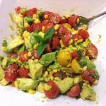 American Avocado Salad Cherry Tomatoes and Corn Appetizer