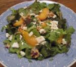 American Red Leaf Lettuce With Peach and Fresh Chevre Appetizer
