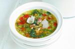 American Lentil Pancetta and Spinach Soup Recipe Appetizer