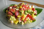 American Fresh Mozzarella Salad W Avocado Roasted Corn  Tomato Appetizer