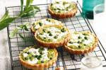 American Pea and Goats Cheese Tarts Recipe Appetizer