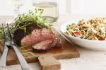 American Soymarinated Beef Fillet On Coriander Rice Noodles Recipe Drink