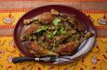 British Curried Duck Legs With Ginger and Rhubarb Recipe Appetizer