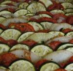 American Roasted Tomatoes Onions and Zucchini Appetizer