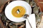Blue Crab And Melon Soup With Nori Creme Fraiche Recipe recipe
