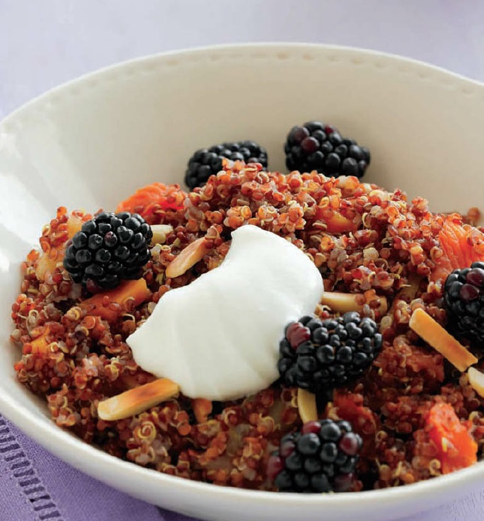 American Breakfast Quinoa with Blackberries Breakfast
