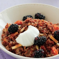 American Breakfast Quinoa with Blackberries Breakfast