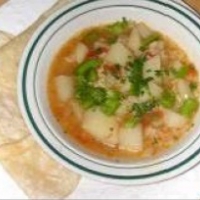 Afghan Canary Island Cilantro Soup Soup