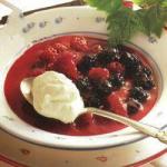 German Red Fruit Jelly with Two Cherries Breakfast