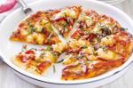 American Prawn Roasted Capsicum And Chilli Pizza Recipe Appetizer