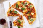 American Salami Tomato Bocconcini And Basil Pizza Recipe Appetizer