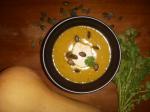 American Butternut Squash Soup With Coriander and Pumpkin Seed Pesto Appetizer