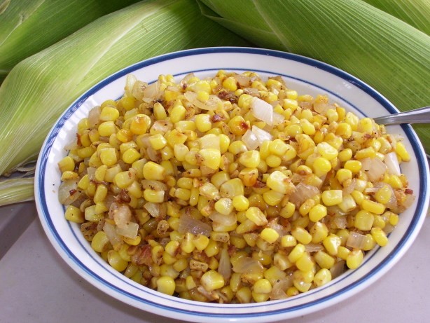 British Fried Fresh Corn and Onion Appetizer