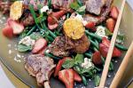American Lamb Cutlets With Bean Strawberry And Feta Salad Recipe Dinner