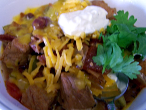 American Spicy Pork and Bacon Chili Dinner
