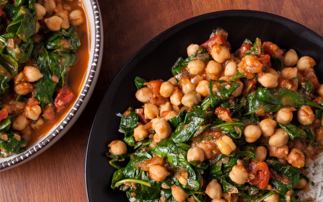 Indian Indian Chickpea Curry with Spinach Recipe Appetizer