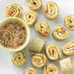 American Sesame Omelet Spinach Spirals Appetizer