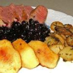 Magret of Duck Sauce with Bilberries recipe