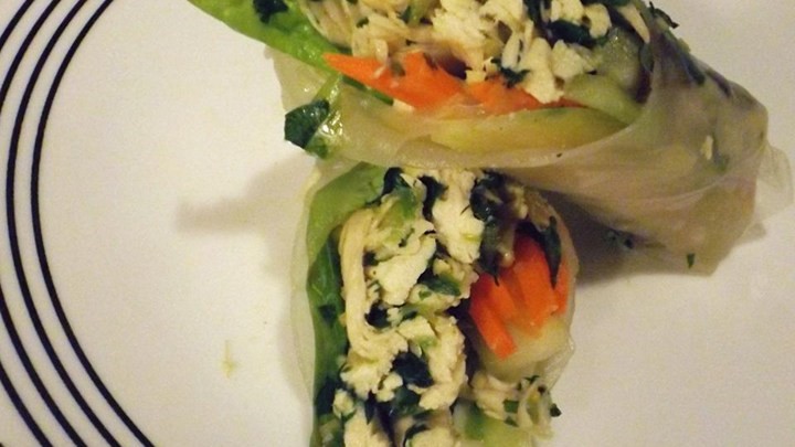 American Lemon Grass and Chicken Summer Rolls Recipe Appetizer