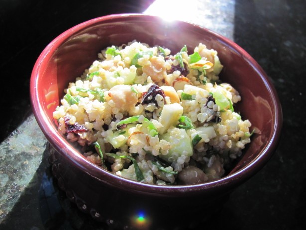 American Spinachquinoa Salad With Cherries and Almonds Appetizer